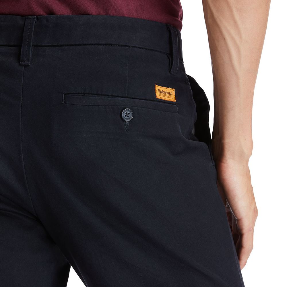 Pantalones Timberland Argentina Hombre - Sargent Lake Slim Stretch Chino - Negras - DBQKGM-950